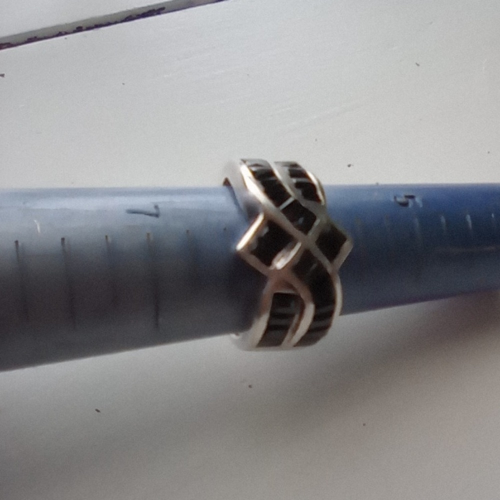 925 Sterling Silver Lapis Square Apprentice Ring. - image 2